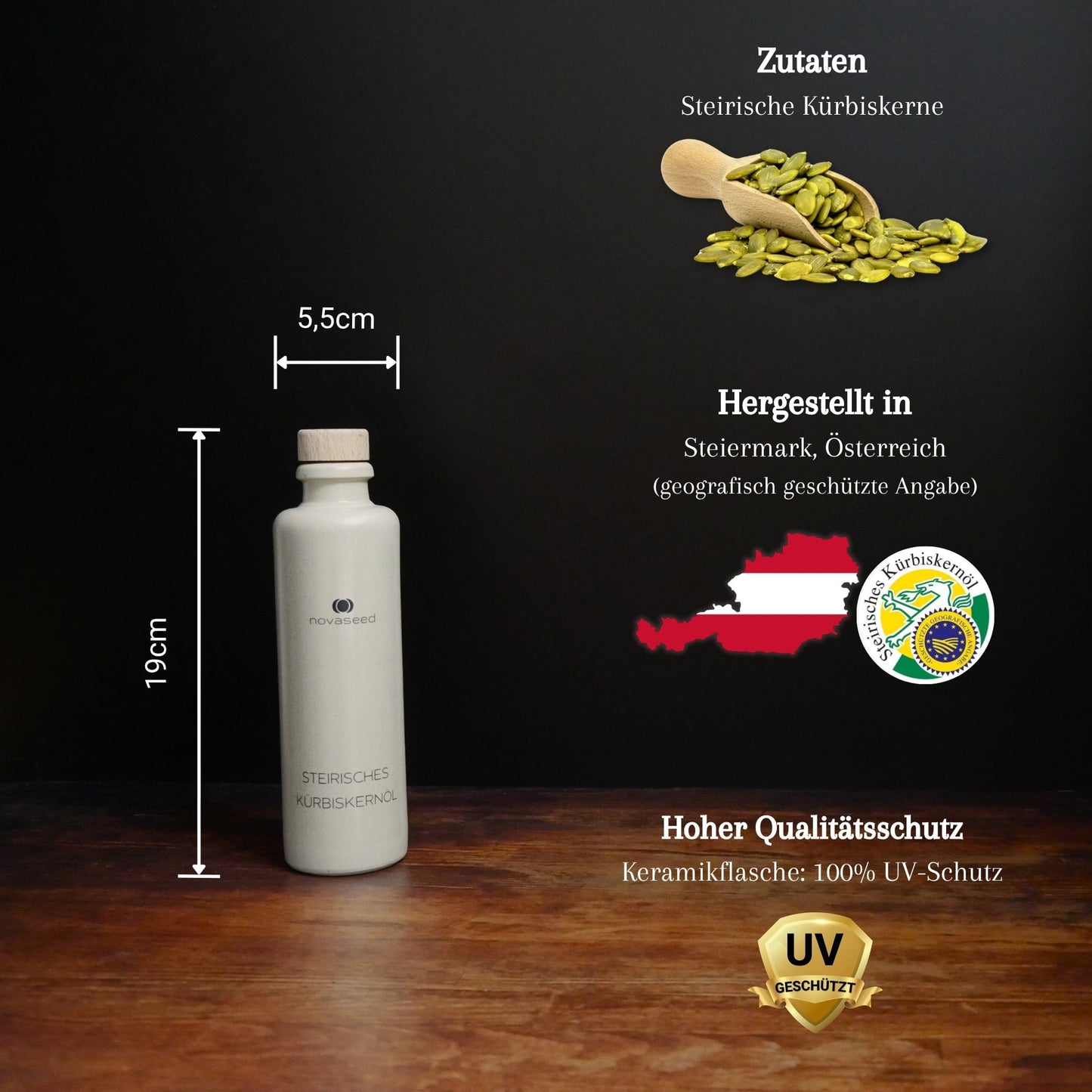 Steirisches Kürbiskernöl g.g.A. novaseed