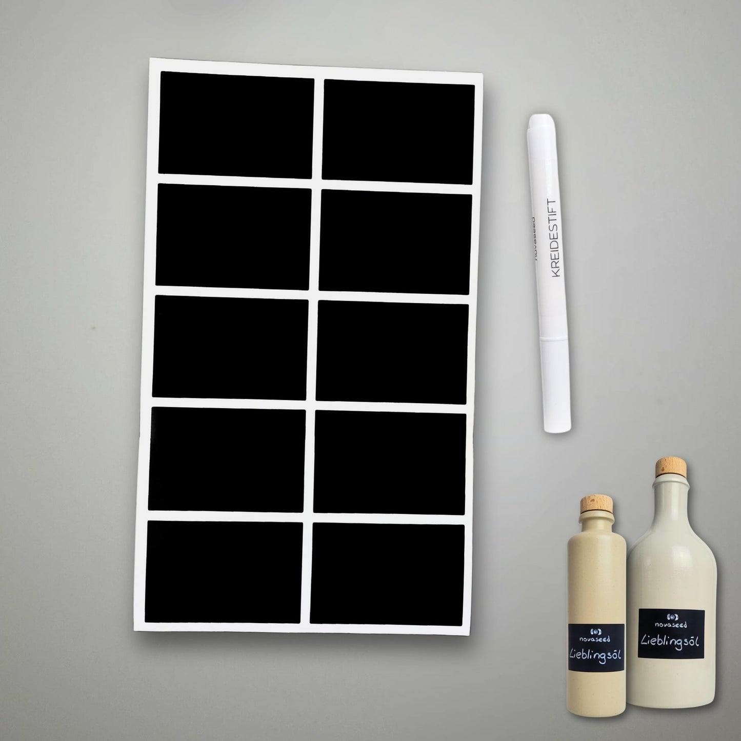 Tafeletiketten selbstklebend mit Kreidestift novaseed