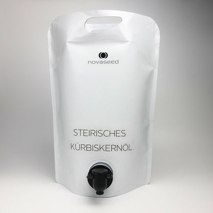 Steirisches Kürbiskernöl g.g.A. – kaltgepresst 3 Liter Pouch im Standbodenbeutel