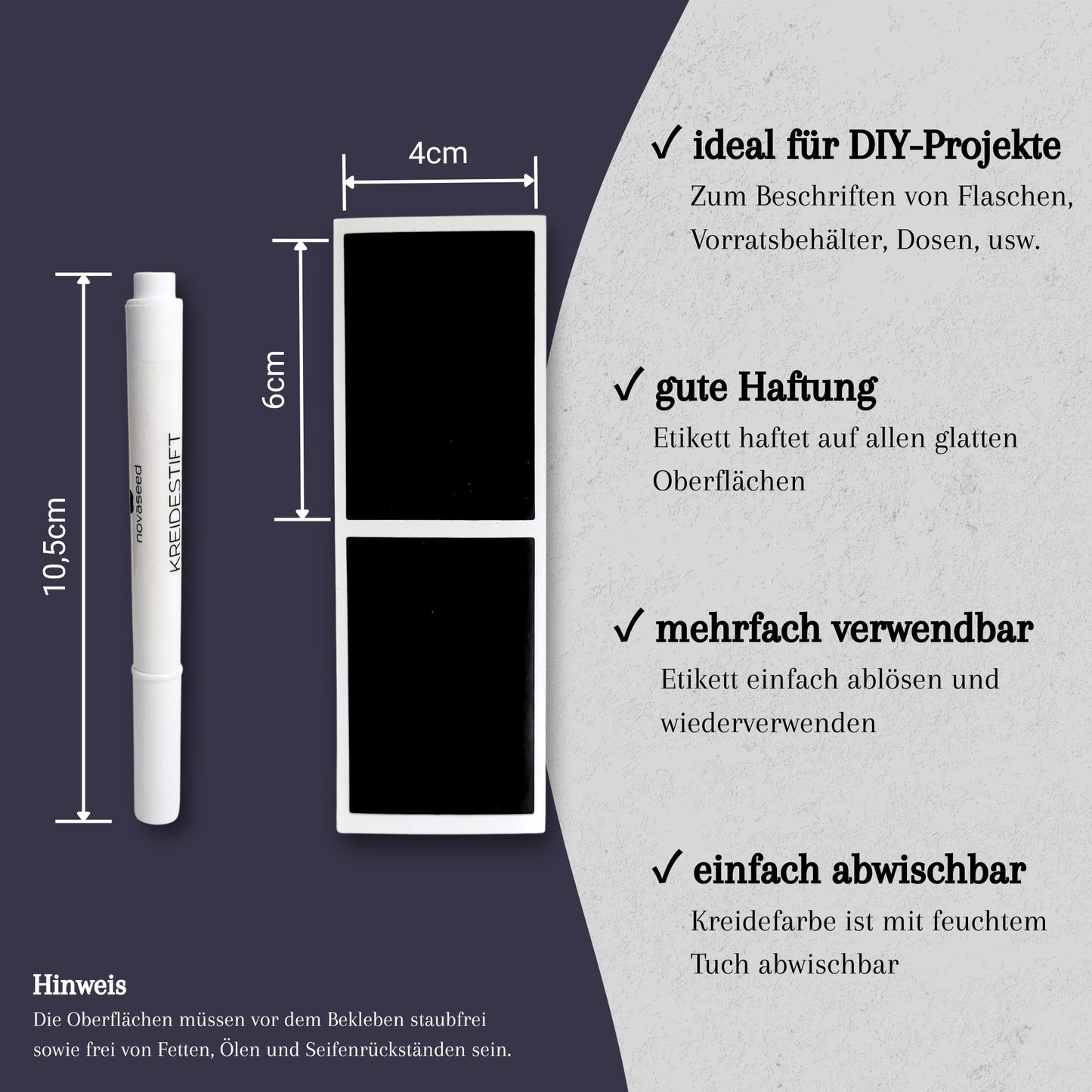 DIY-Projekte: Vorratsbehälter, Flaschen, Dosen mit Tafeletikett und Kreidestift schnell und einfach beschriften