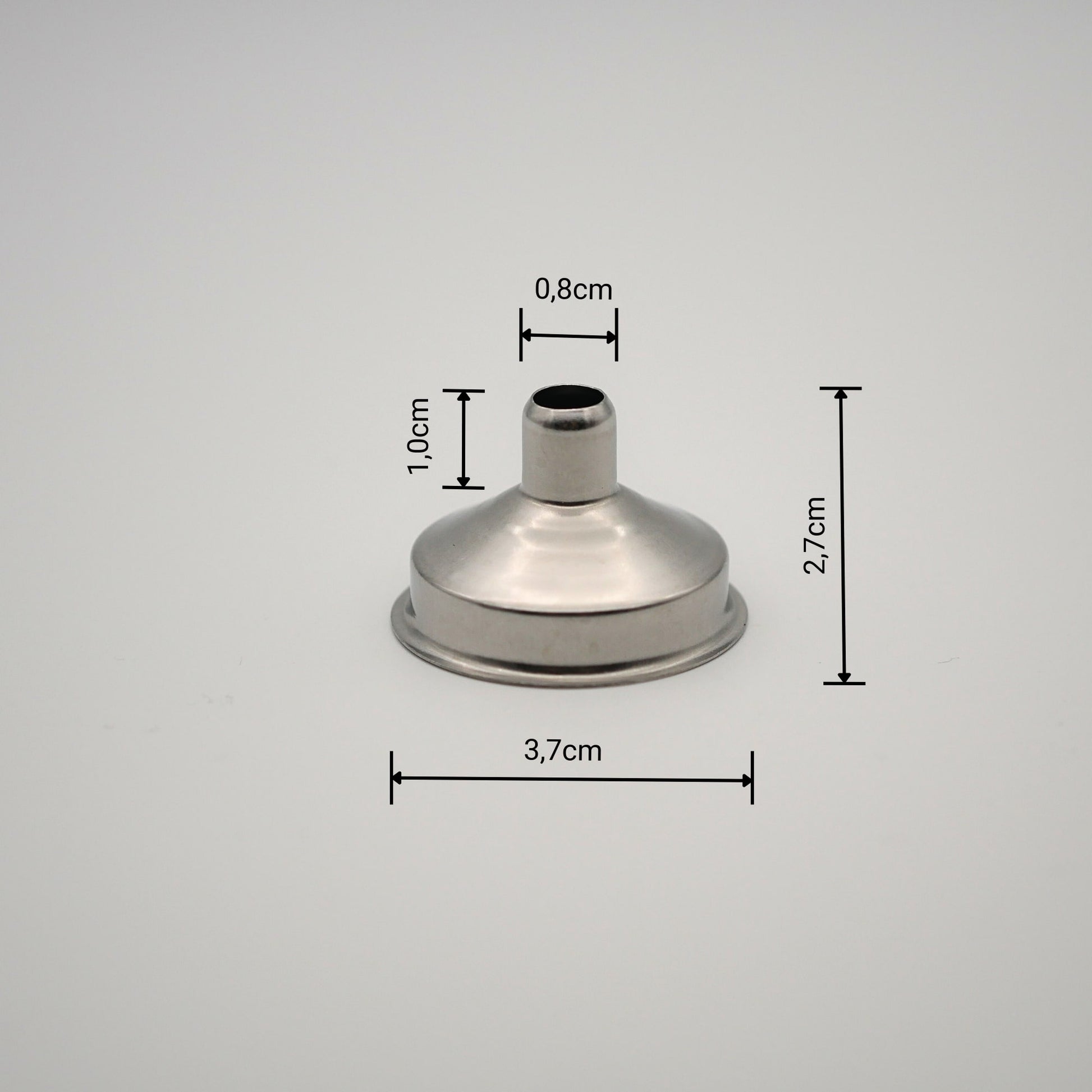 Maße Edelstahl-Trichter