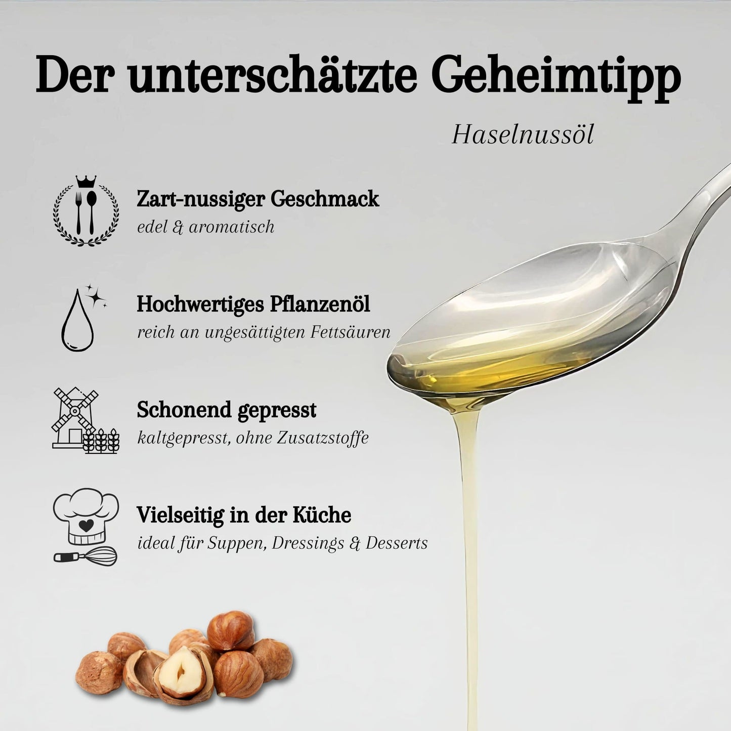 Haselnussöl - kaltgepresst novaseed