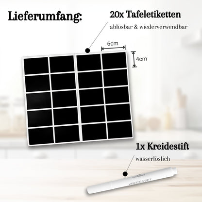 Tafeletiketten selbstklebend mit Kreidestift novaseed
