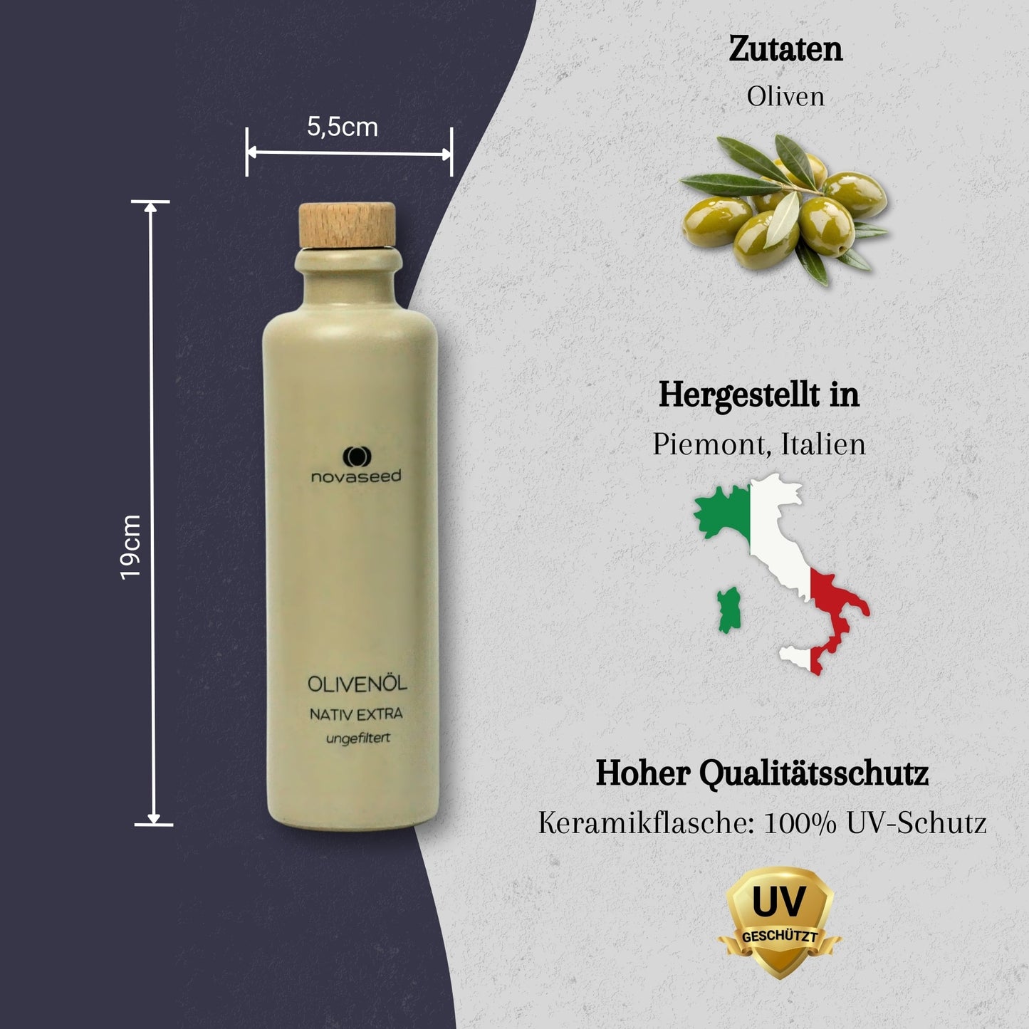 Olivenöl Nativ Extra ungefiltert - aus Italien