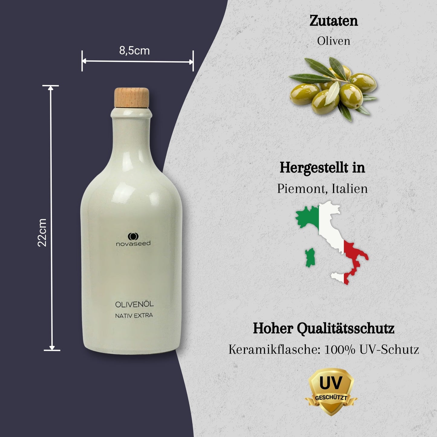 Olivenöl Nativ Extra kaltgepresst - aus Italien