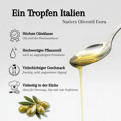 Olivenöl Nativ Extra kaltgepresst - aus Italien