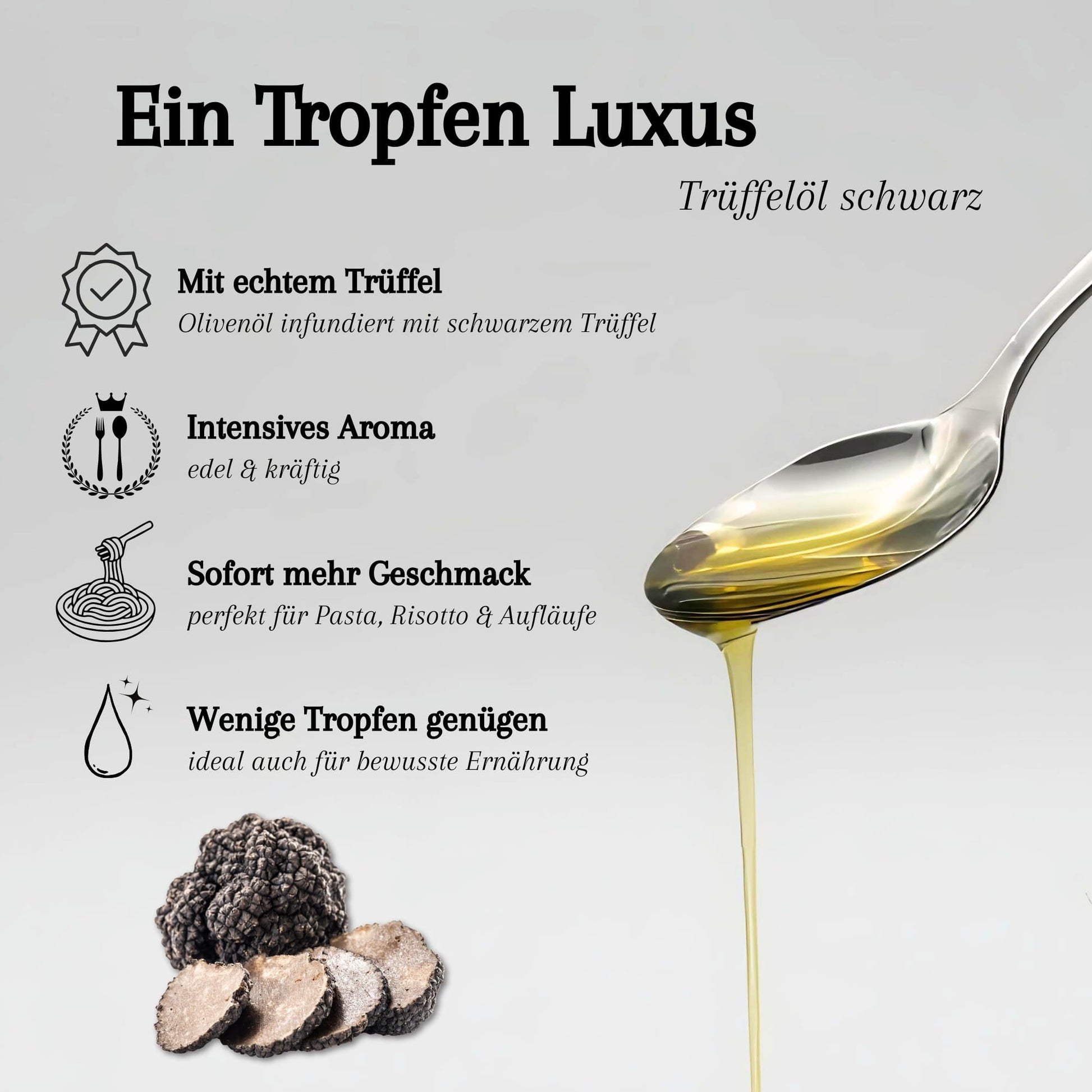Trüffelöl schwarz - mit echtem Trüffel aus Italien novaseed