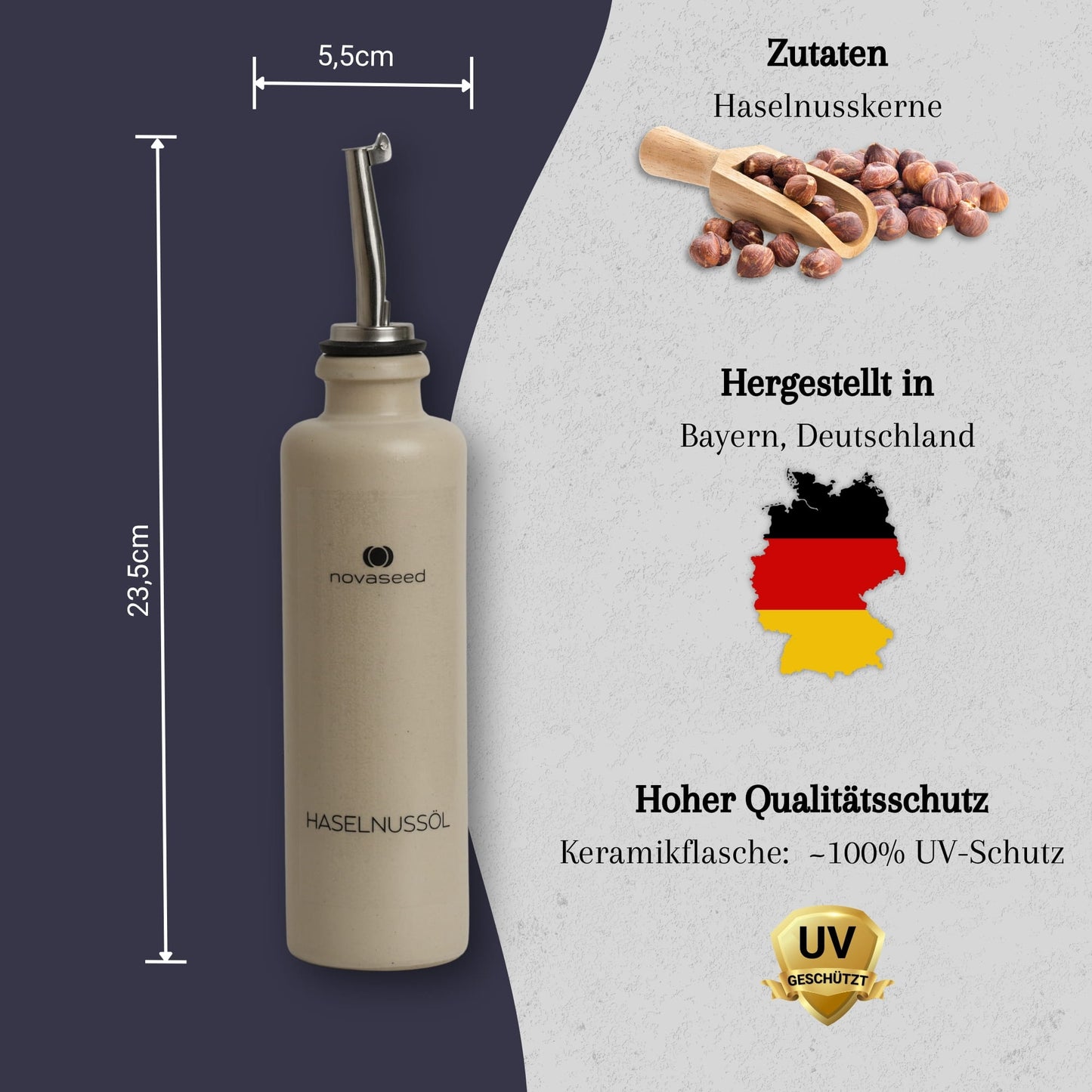 Haselnussöl - kaltgepresst novaseed