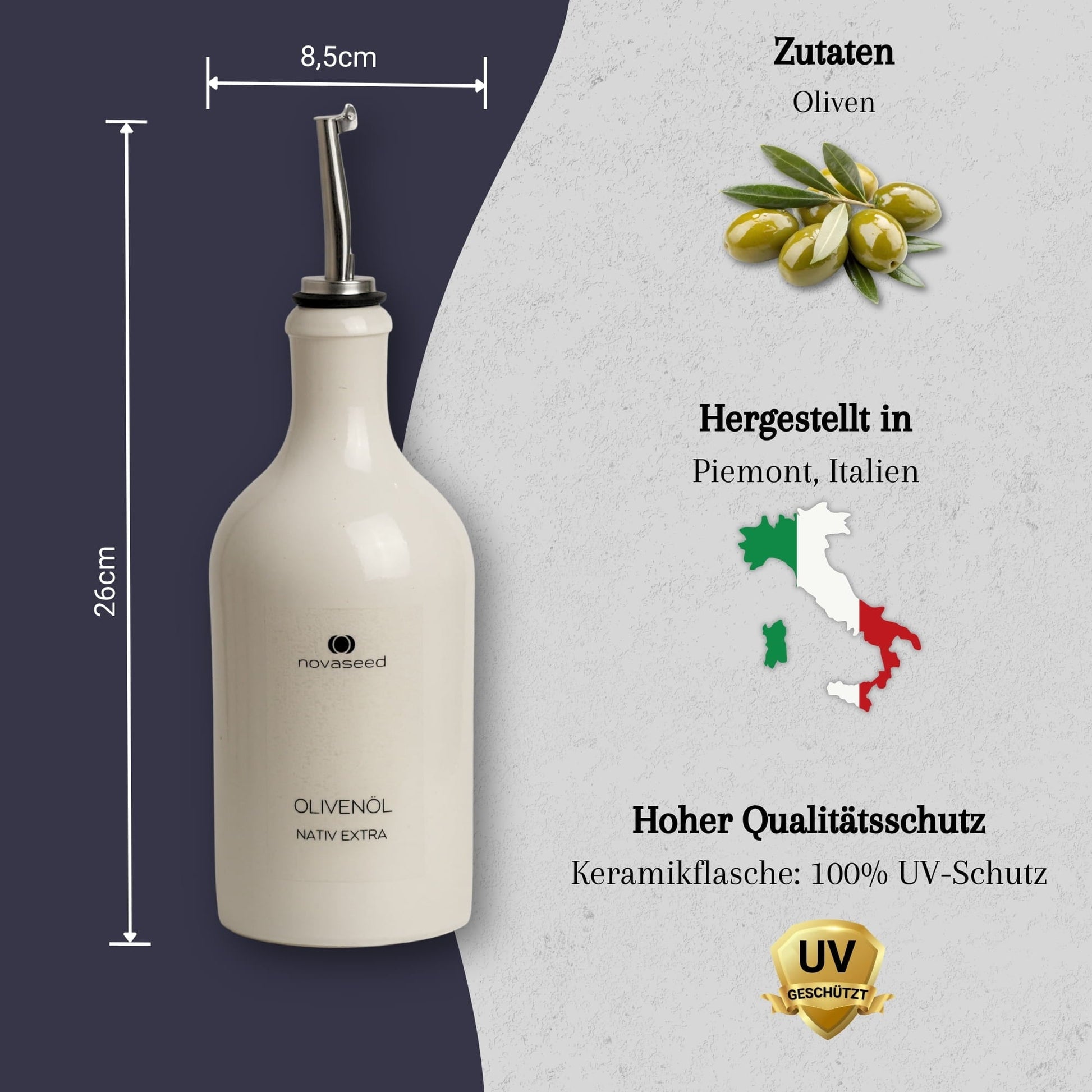 Olivenöl Nativ Extra kaltgepresst - aus Italien novaseed