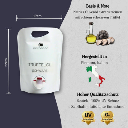 Trüffelöl schwarz - mit echtem Trüffel aus Italien novaseed