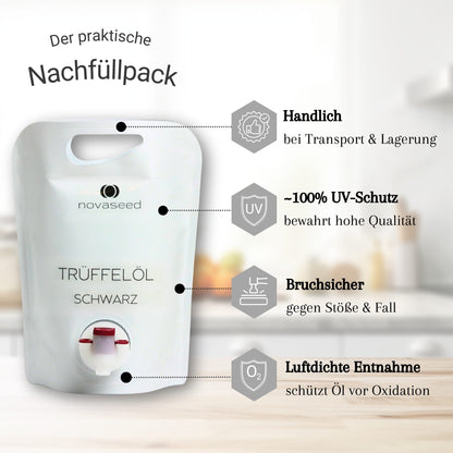 Trüffelöl schwarz - mit echtem Trüffel aus Italien novaseed