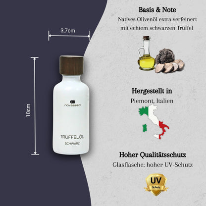 Trüffelöl schwarz - mit echtem Trüffel aus Italien novaseed