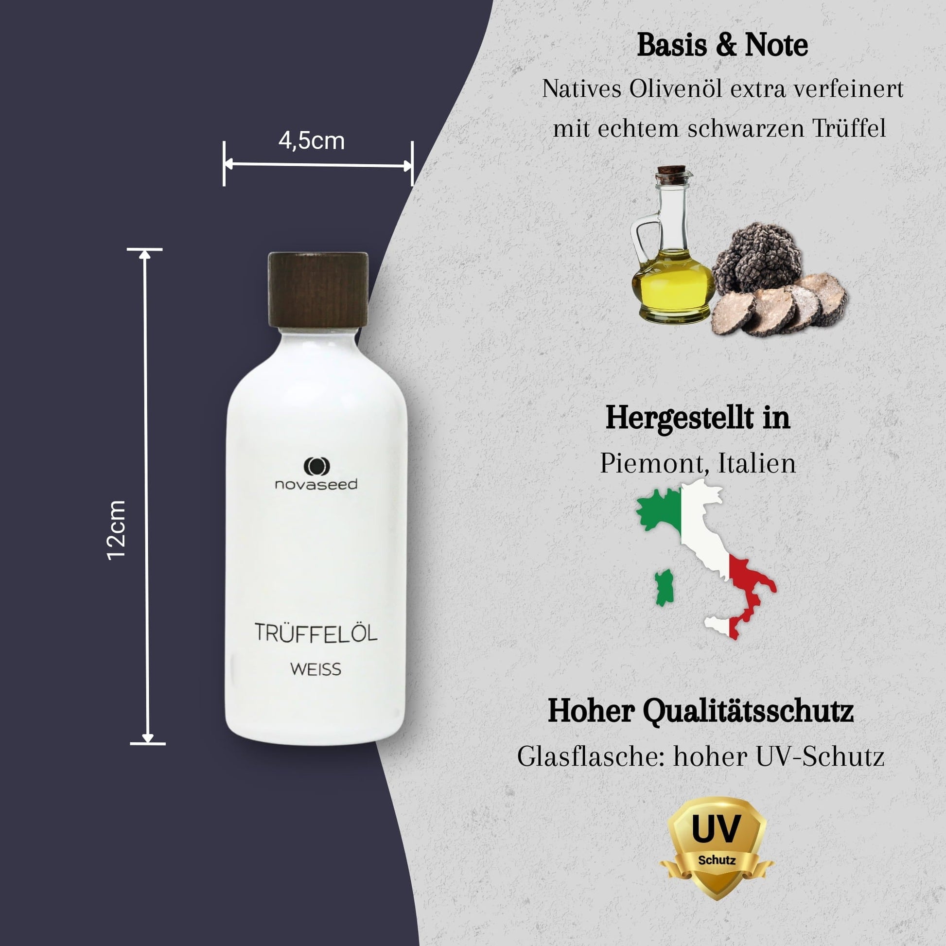 Trüffelöl weiß - mit echtem Trüffel aus Italien novaseed