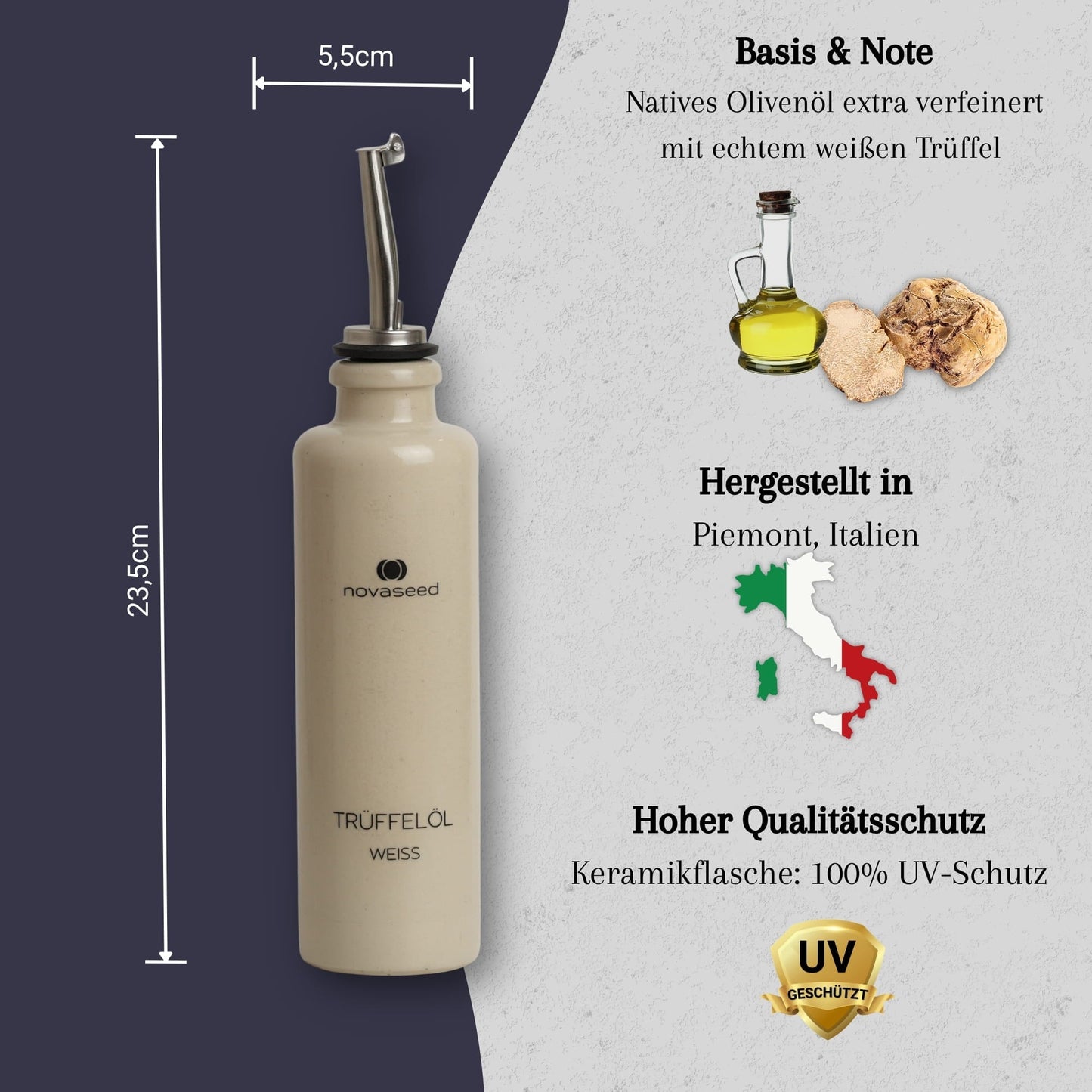 Trüffelöl weiß - mit echtem Trüffel aus Italien novaseed