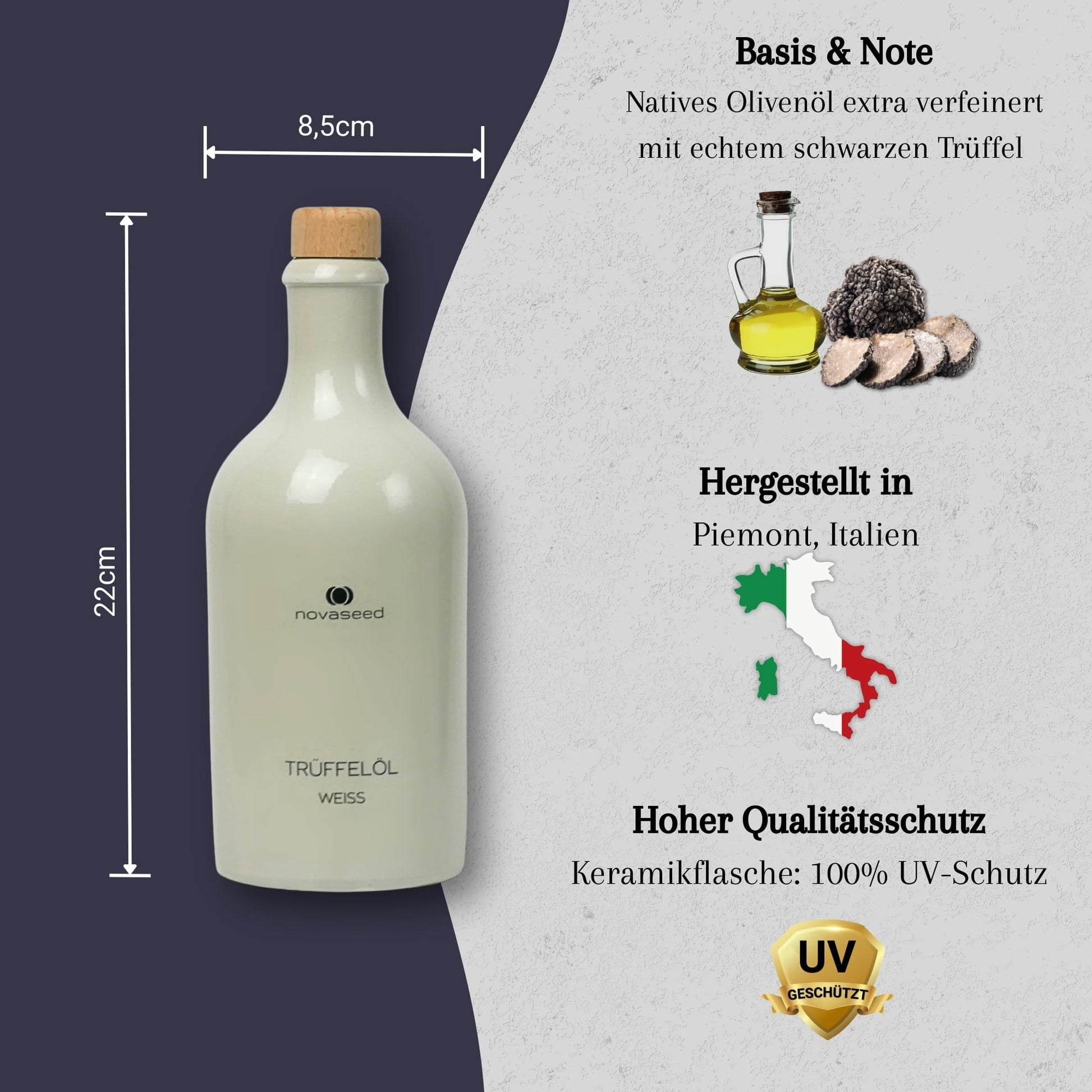 Trüffelöl weiß - mit echtem Trüffel aus Italien novaseed