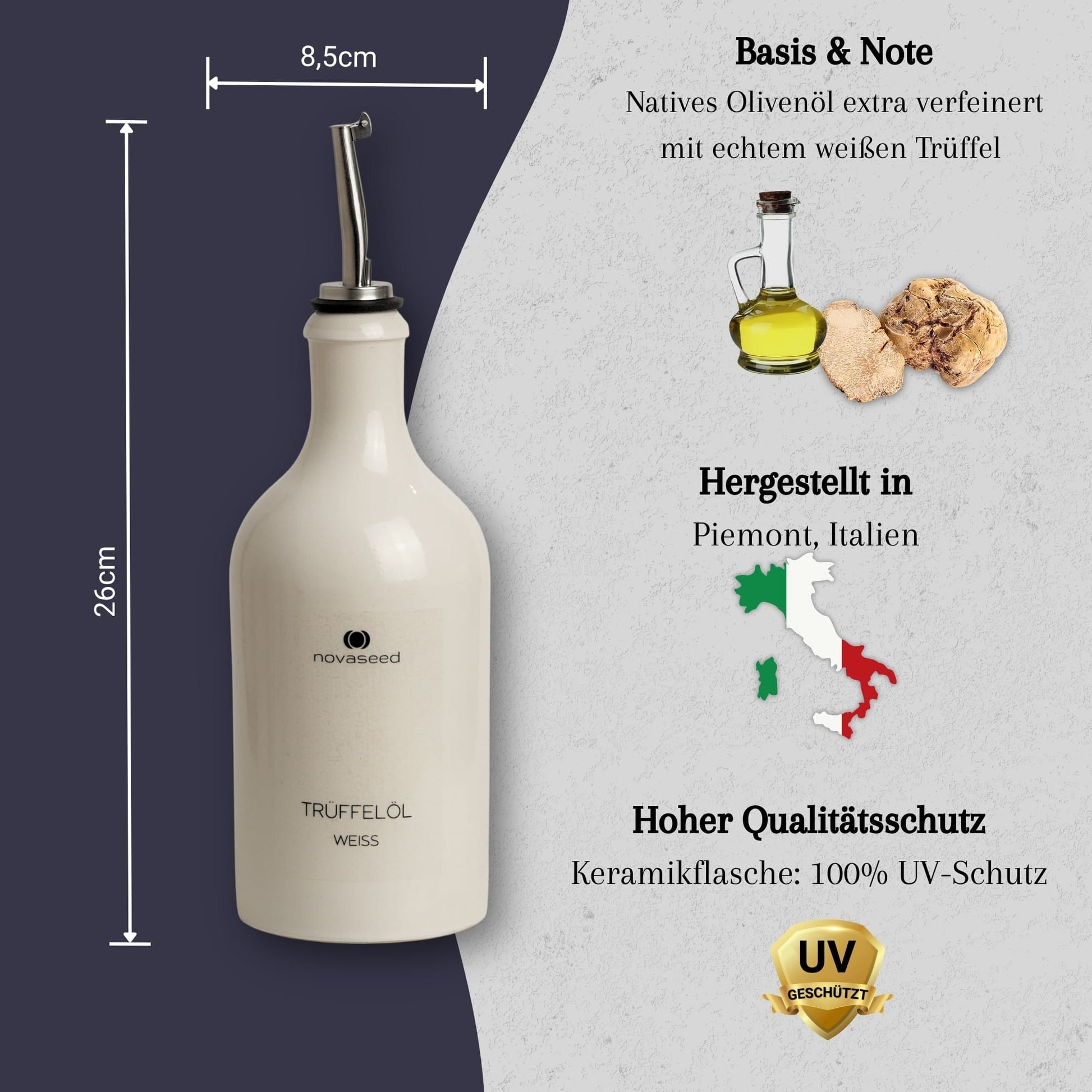 Trüffelöl weiß - mit echtem Trüffel aus Italien novaseed