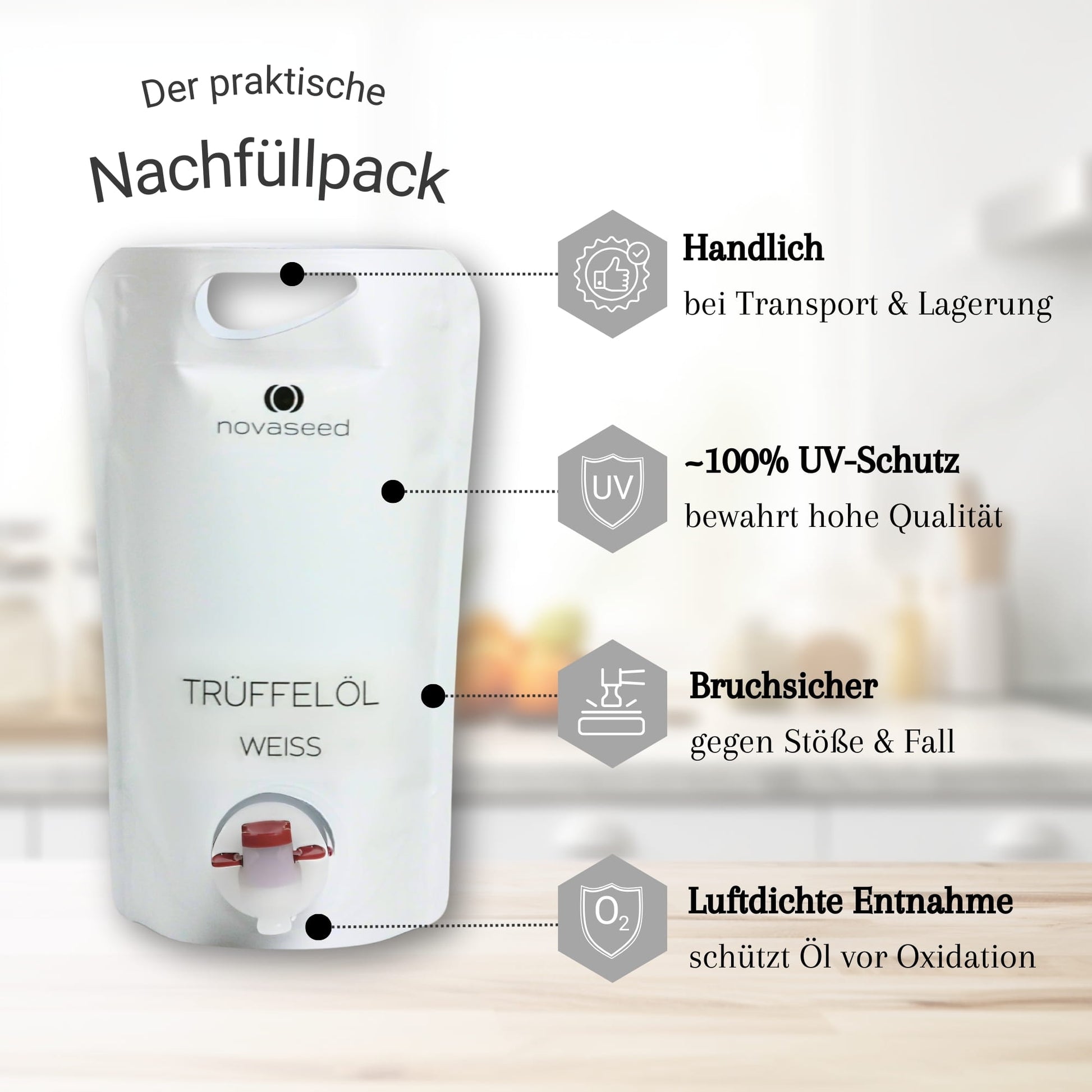 Trüffelöl weiß - mit echtem Trüffel aus Italien novaseed