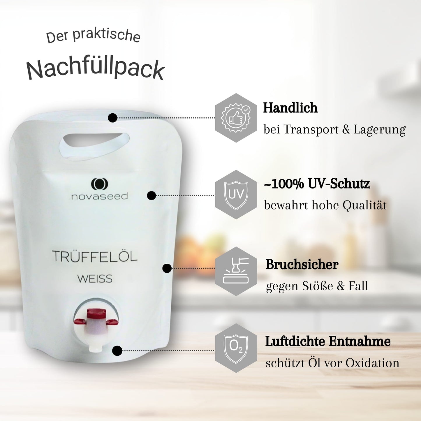 Trüffelöl weiß - mit echtem Trüffel aus Italien novaseed