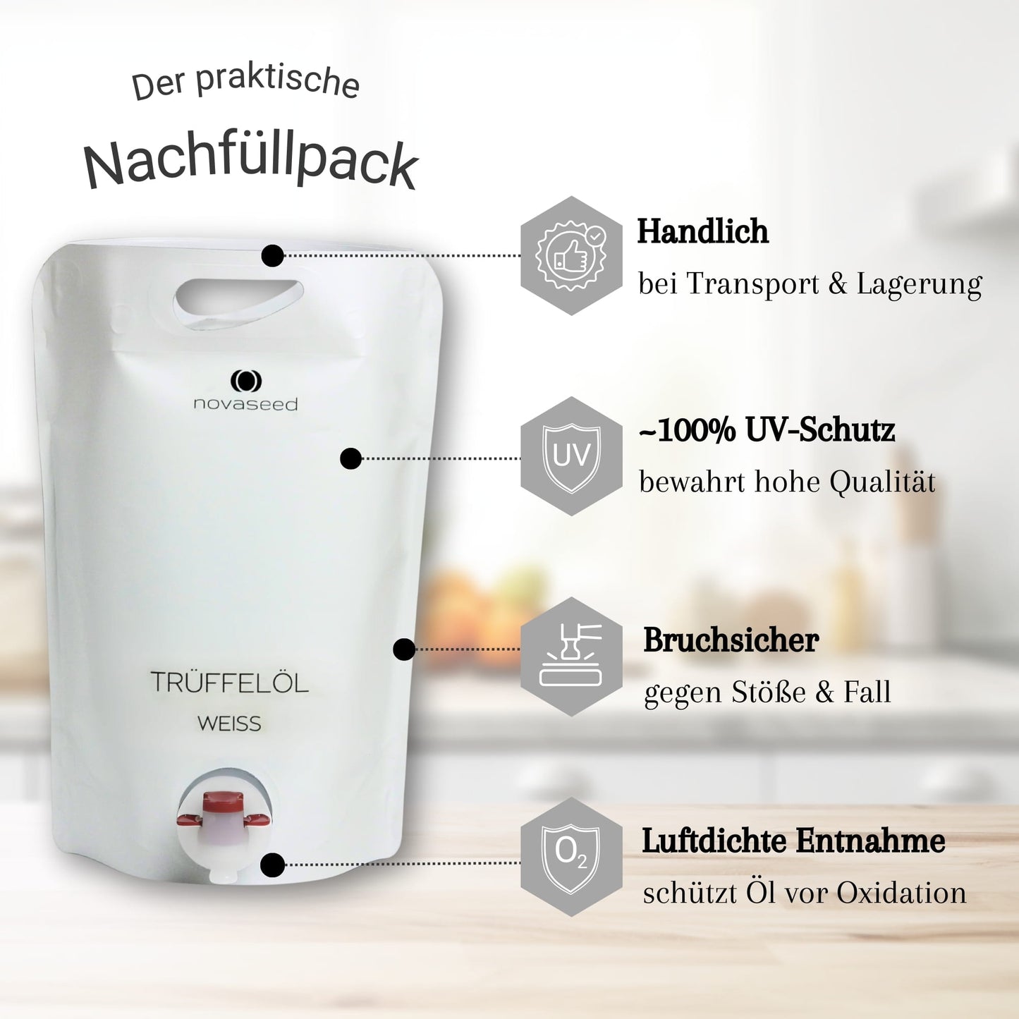 Trüffelöl weiß - mit echtem Trüffel aus Italien novaseed